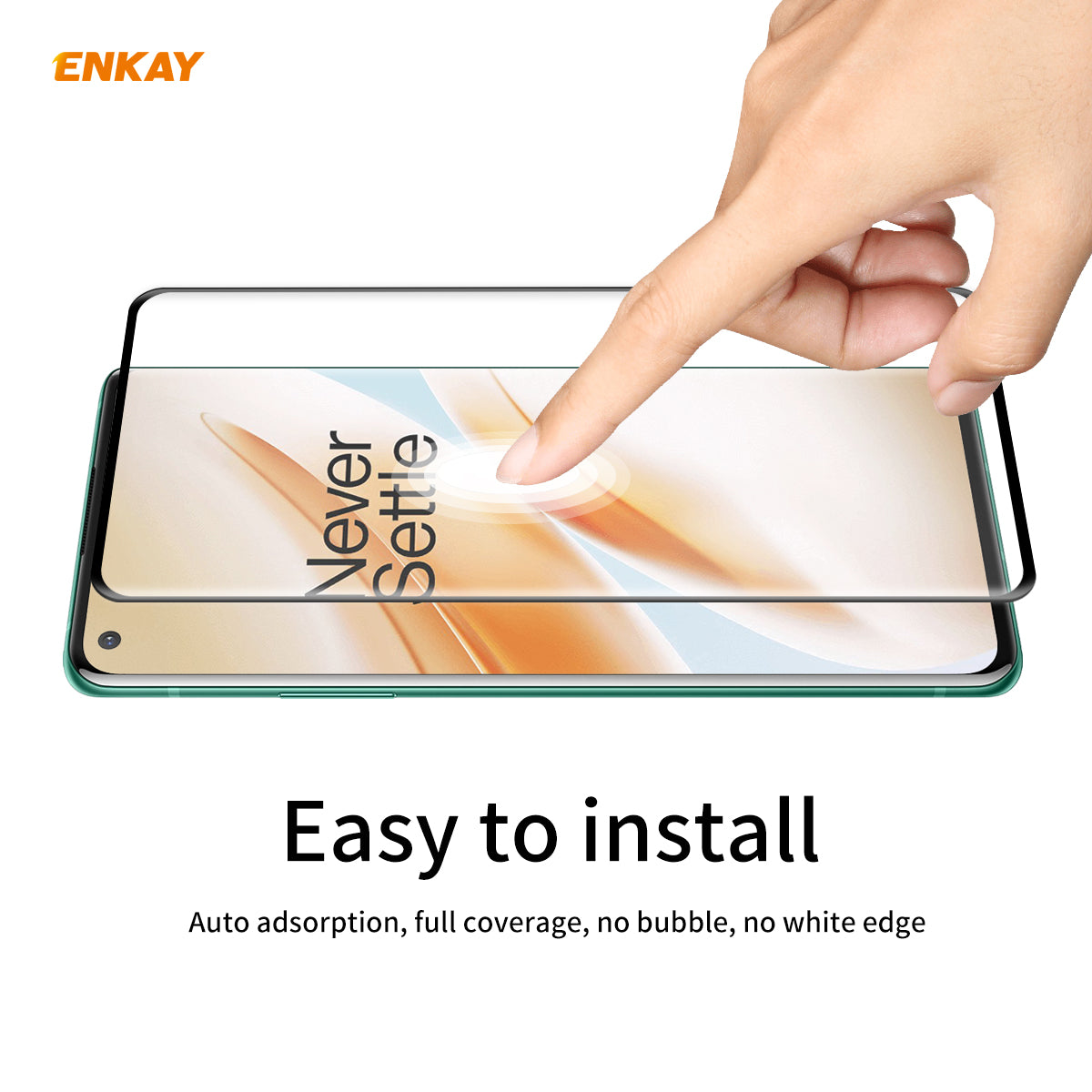 ENKAY 0,26 mm 9H 3D zakřivené tvrzené sklo s celoobrazovkovou krycí fólií pro OnePlus 8 Pro ENKAY 0,26 mm 9H 3D zakřivené tvrzené sklo s celoobrazovkovou krycí fólií pro OnePlus 8 Pro